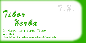 tibor werba business card